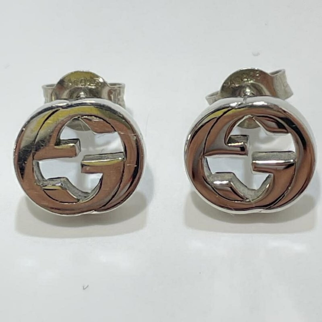 GUCCI Interlocking G Earrings, Ag925 Silver (1 of 12)