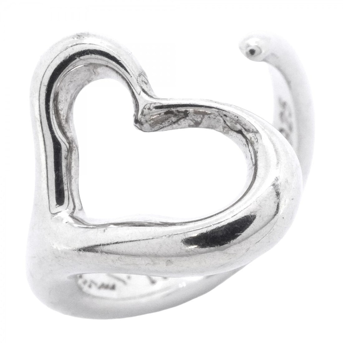 Tiffany & Co. Heart Ring, Sterling Silver 925, Size 9.5, Women's (1 of 12)