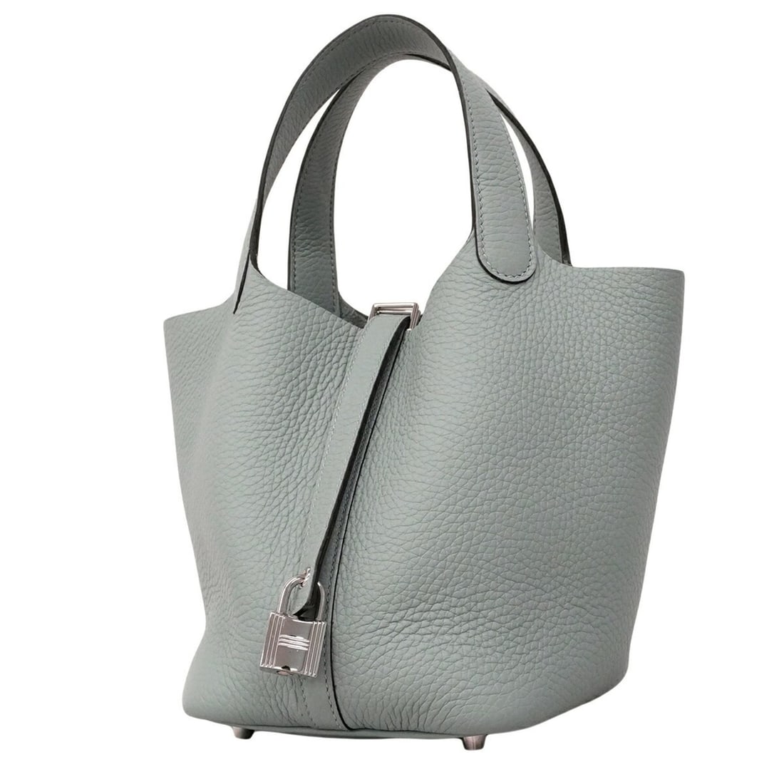 Hermes Picotin Lock PM handbag, Taurillon Clemence leather, pale blue, K stamp, women's, P2957244 (1 of 14)