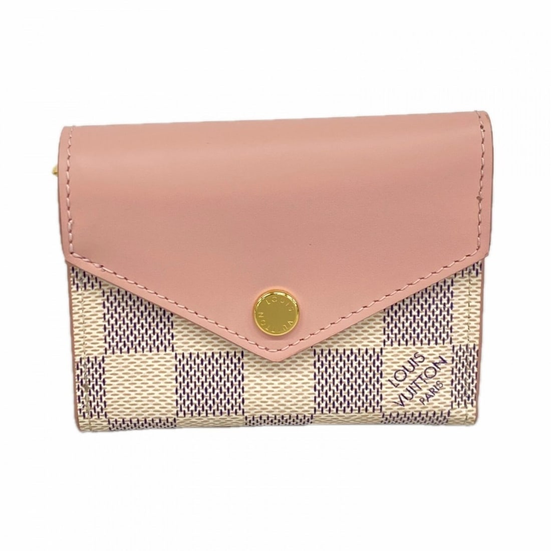 Louis Vuitton Tri-fold Wallet Damier Azur Portefeuille Zoe N60168 Eau de Rose Women's P2952209 (1 of 10)