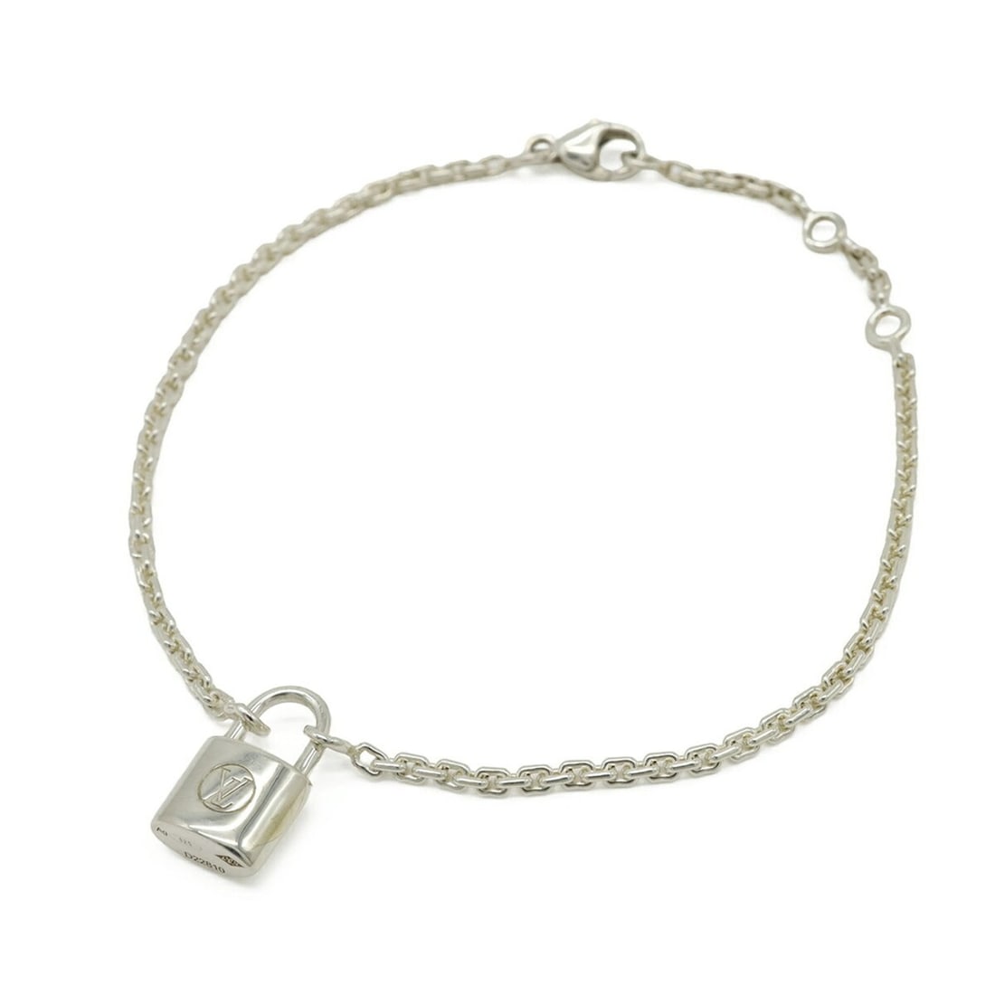 LOUIS VUITTON Louis Vuitton Bracelet Silver Lockit Padlock Cadena Ag925 SV925 Q95450 (1 of 14)