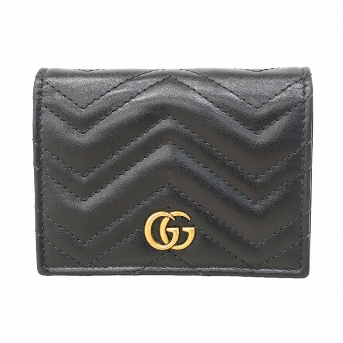 Gucci GG Marmont Wallet 466492 Leather Black Women's: --- Catalog ---Category: SizeSize (HxWxD): 9cm x 11cm x 3cm / 3.54'' x 4.33'' x 1.18''Category: DesignType: Wallet (bi-fold)Color: BlackGender: WomenMaterial: Leather Category: GeneralMPN: 466492Brand
