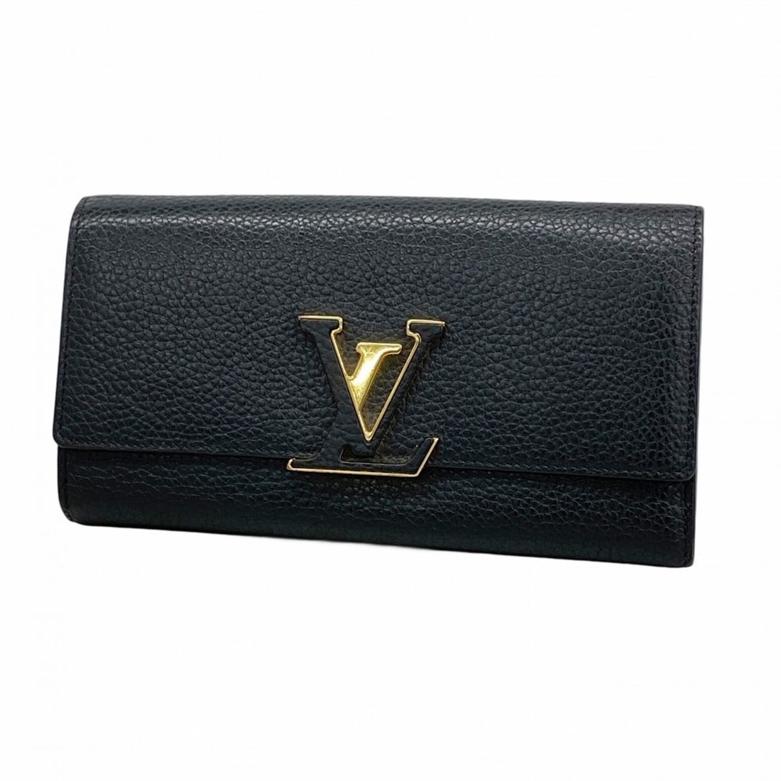 Louis Vuitton Long Wallet, Taurillon Leather, Portefeuille Capucines, M61248, Noir (Women's): --- Catalog ---Category: SizeSize (HxWxD): 11.5cm x 20cm x 2.5cm / 4.52'' x 7.87'' x 0.98''Category: DesignType: Long wallet (bi-fold)Color: NoirGender: WomenCategory: GeneralMPN: M61248Brand: Louis V