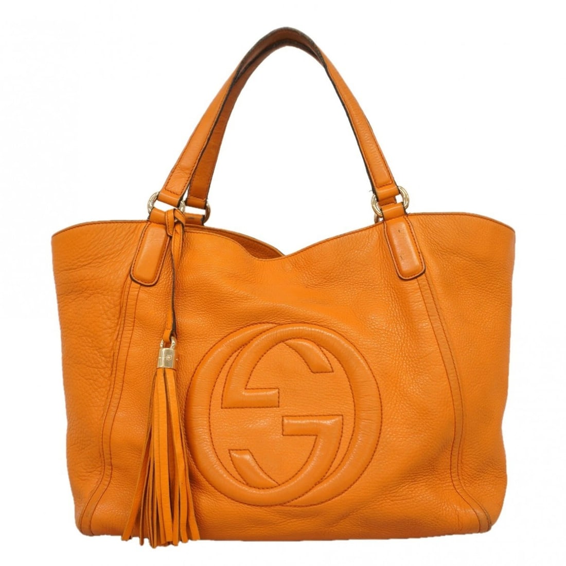 Gucci Soho Tote Bag 282309 Leather Orange Women's (1 of 15)
