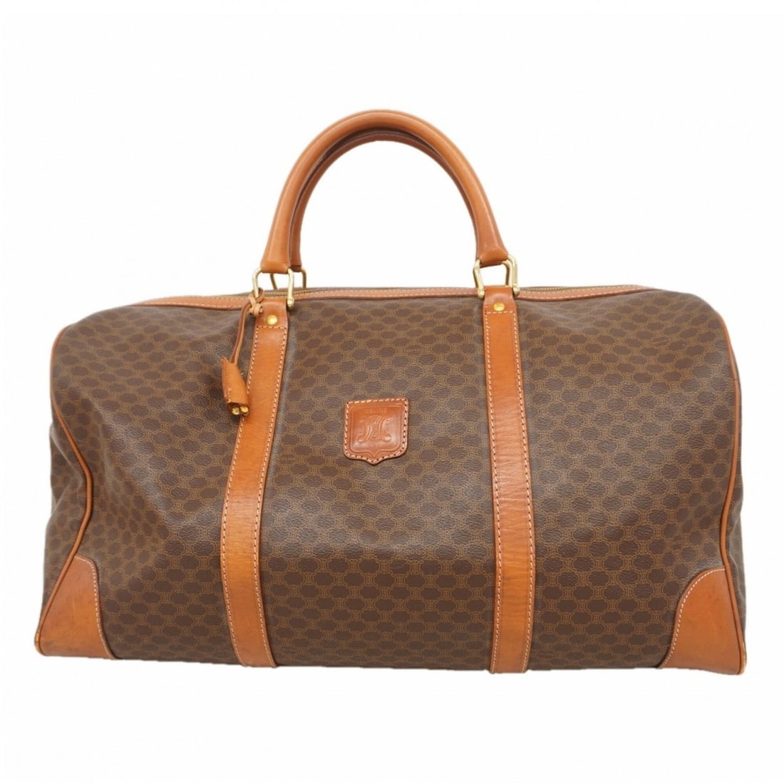 Celine bag, Boston Macadam pattern, brown, women's.: --- Catalog ---Category: SizeSize (HxWxD): 26.5cm x 48cm x 23.5cm / 10.43'' x 18.89'' x 9.25''Category: DesignType: Boston bagColor: BrownGender: WomenMaterial: PVC Hardware Color: GoldCategory: Gener