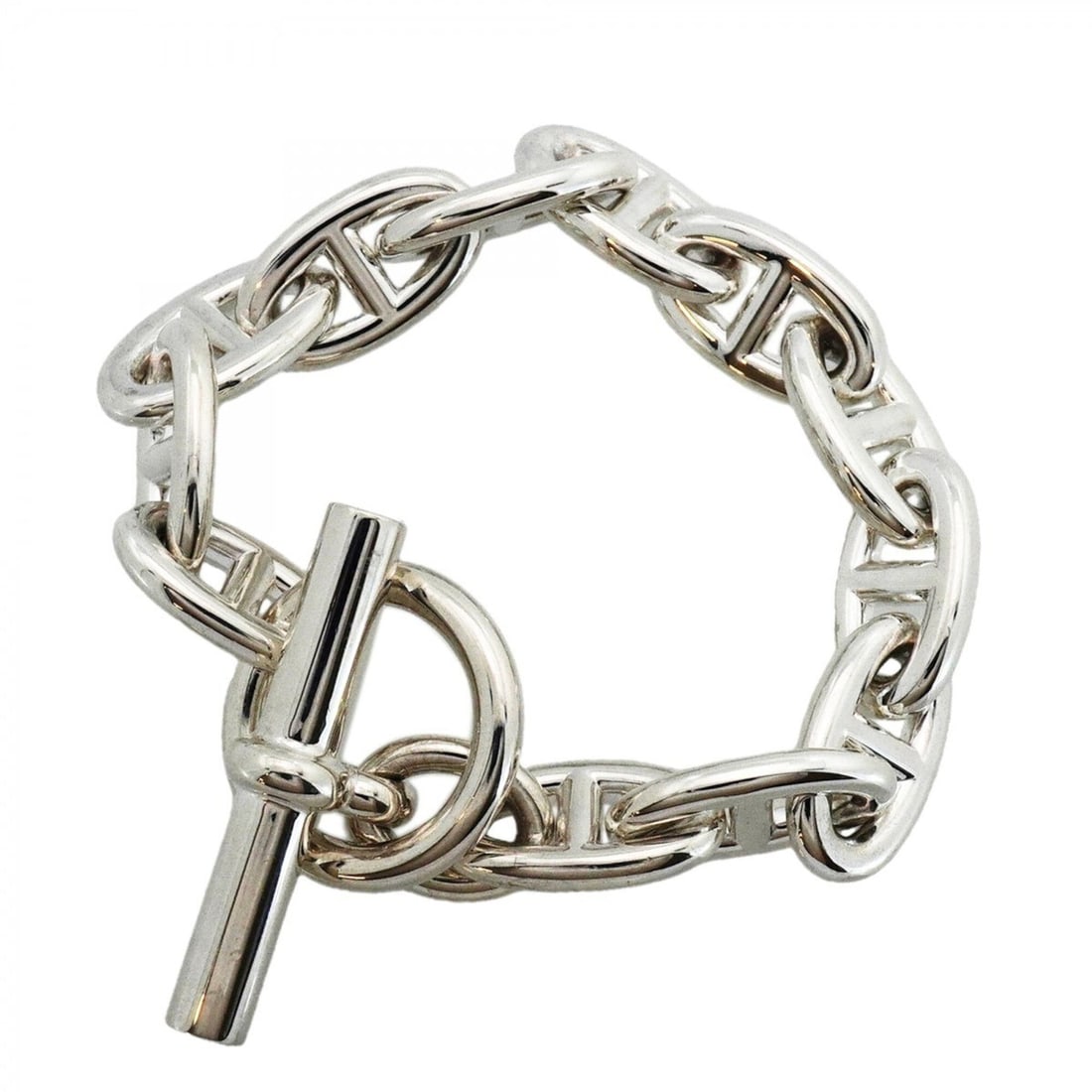 Hermes Chaine d'Ancre GM Bracelet, 12 links, Sterling Silver 925, Women's. (1 of 13)