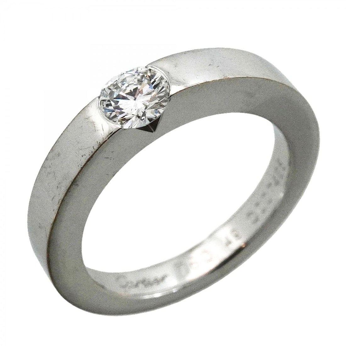 Cartier Date With Ring, 1PD, 18KWG White Gold, 0.30ct Diamond, Size 49, Ladies' Ring (1 of 15)