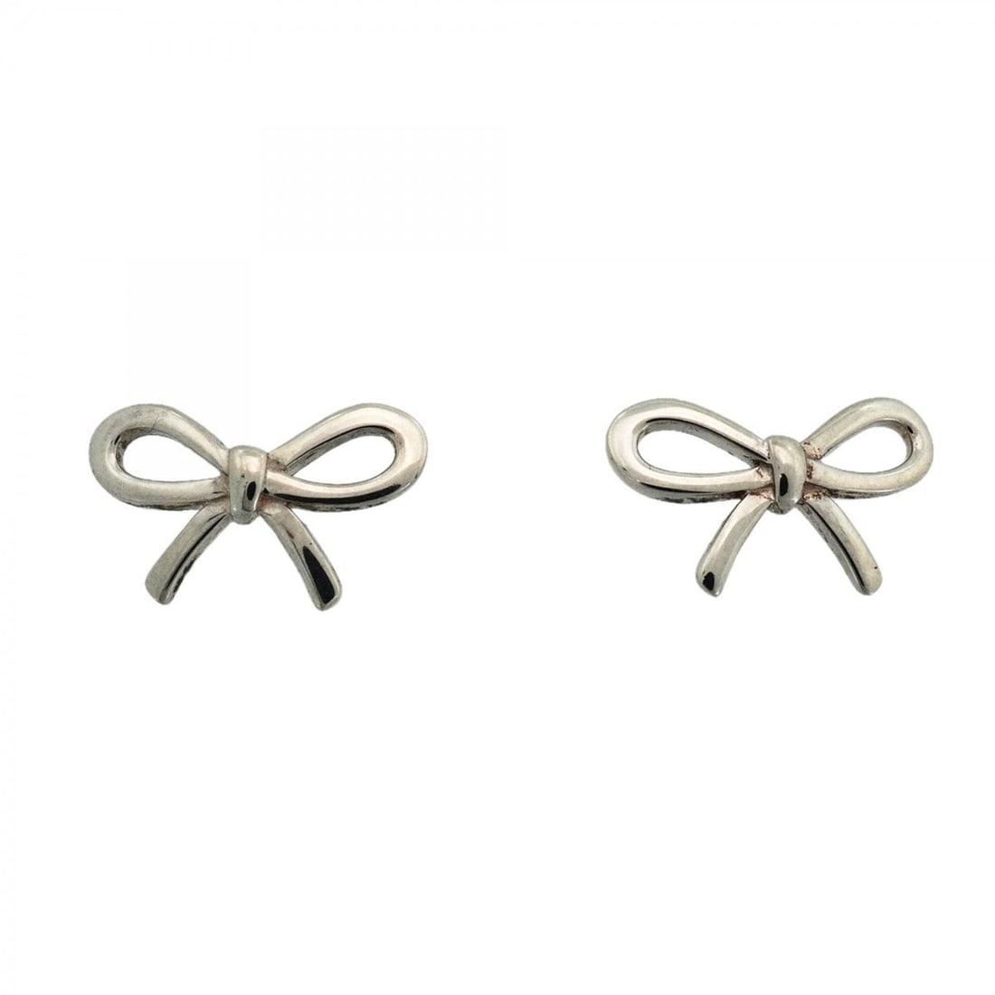 Tiffany & Co. Bow Ribbon Earrings, Sterling Silver 925, Women's (1 of 14)