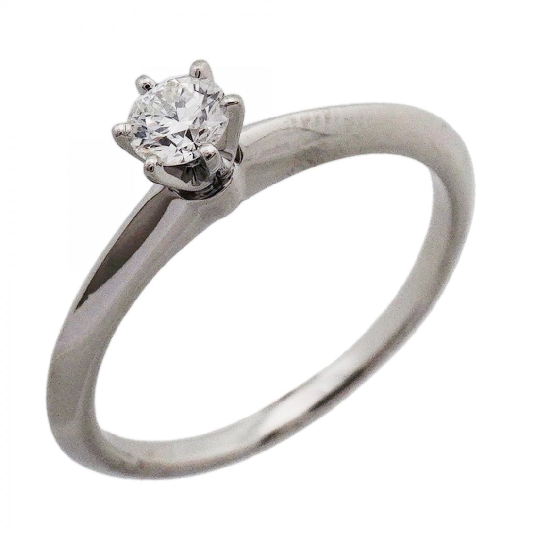 Tiffany & Co. Solitaire Ring, 1PD (One Diamond), Pt950 Platinum, 0.24ct Diamond, Size 15 (Women's) (1 of 19)