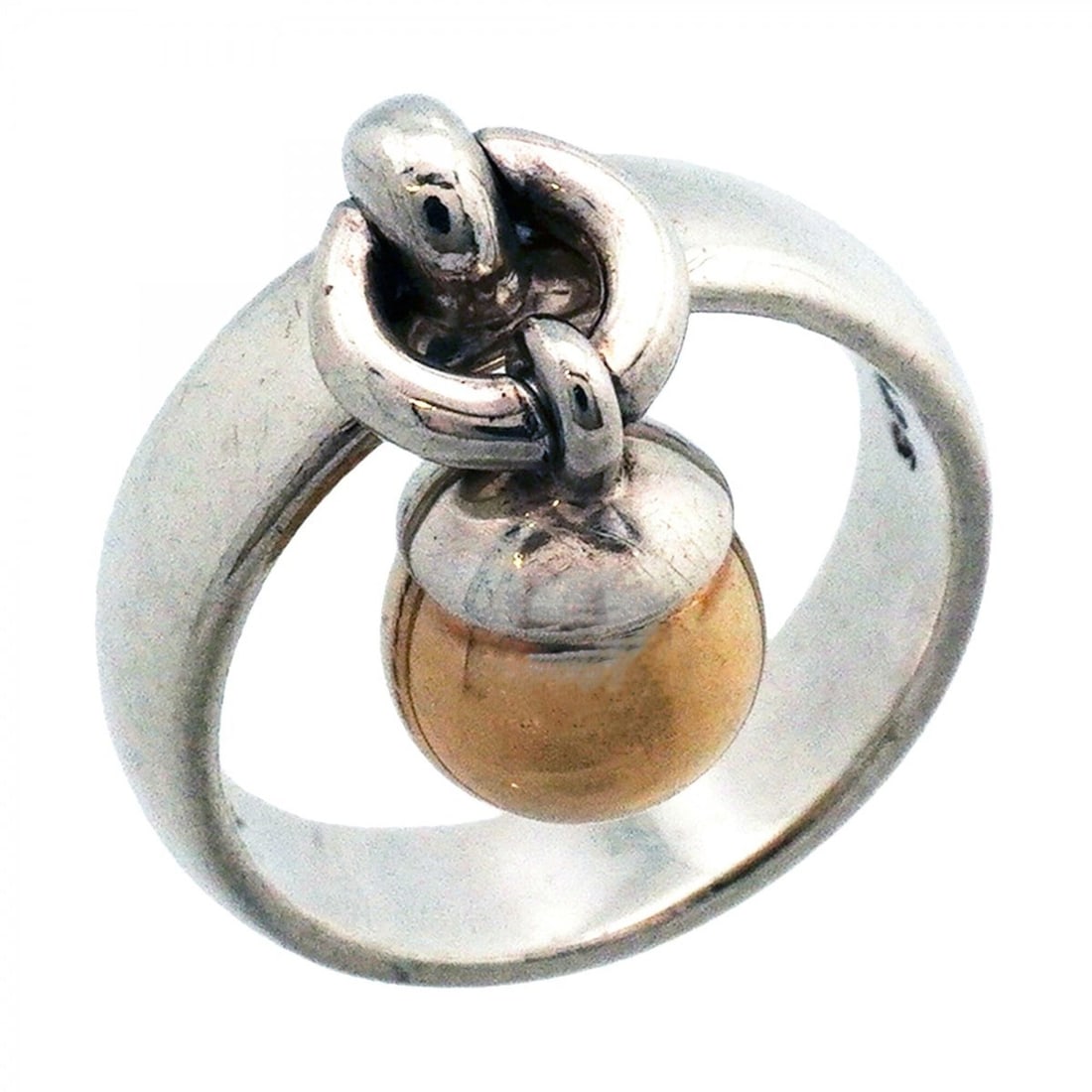 Tiffany & Co. Door Knock Ring, 18K Yellow Gold (KYG), Sterling Silver 925, Size 12, Women's: --- Catalog ---Category: SizeJP Size: 12US Size: 6.5Category: DesignType: Band ringGender: WomenMaterial: Silver 925, Yellow gold (18K)Category: GeneralBrand: Tiffany--- Item List ---Section: Conditio