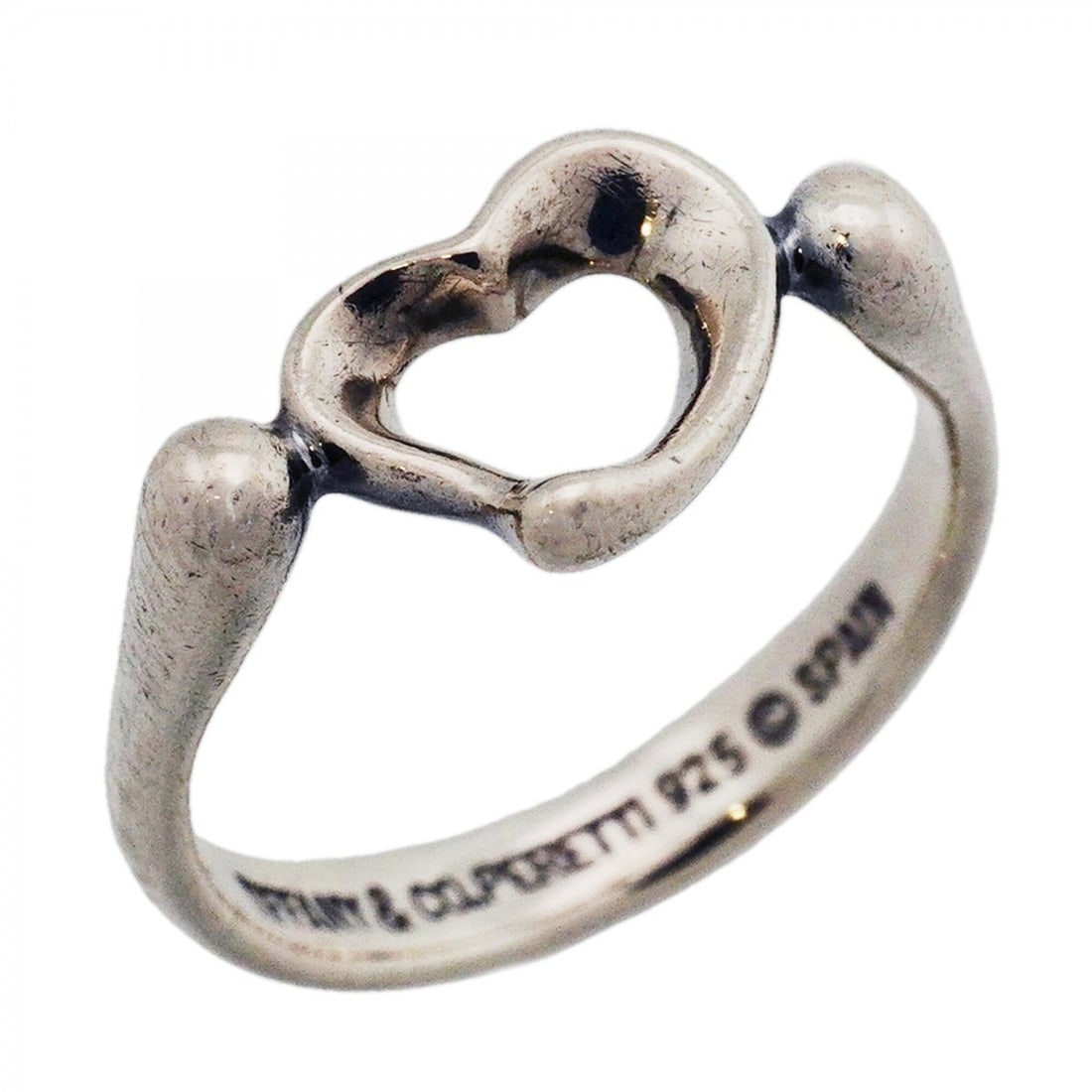 Tiffany & Co. Heart Ring, Sterling Silver 925, Size 9.5, Women's (1 of 14)