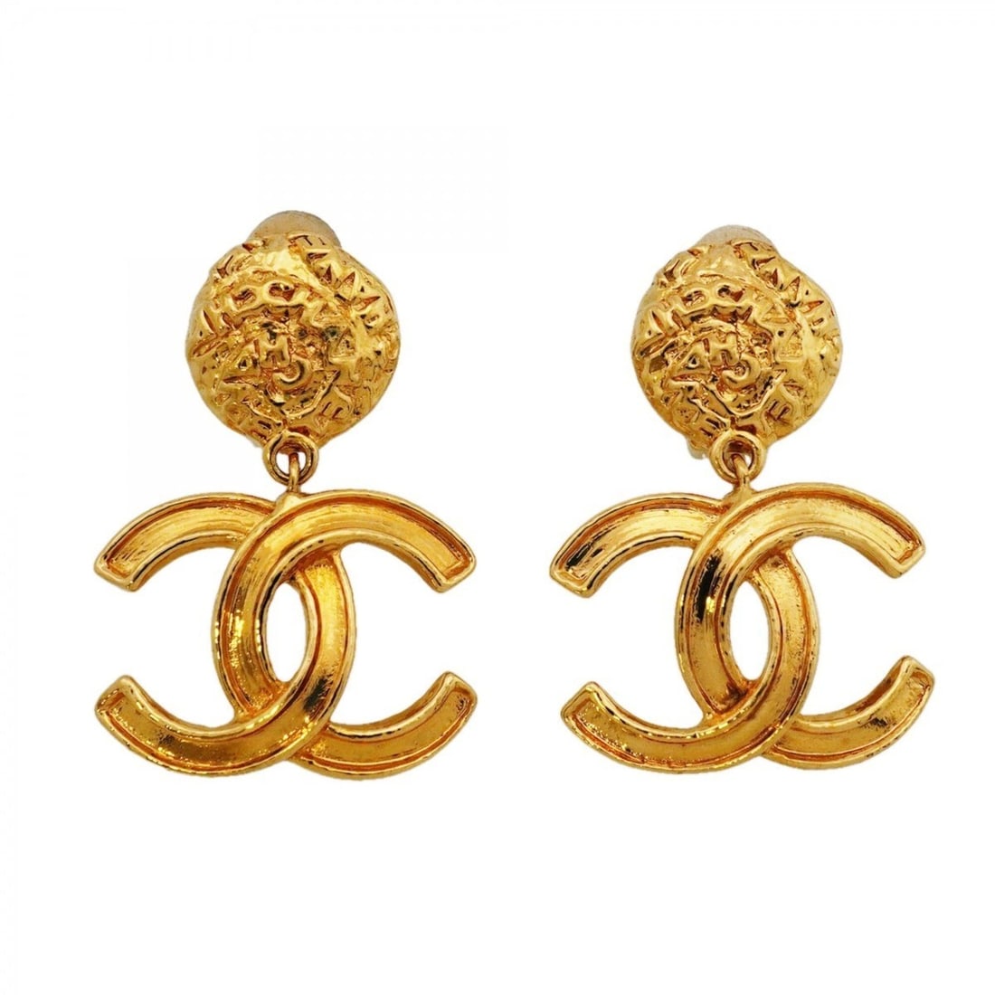Chanel Earrings, Coco Mark, GP Plated Gold, Women's, P2902400 (1 of 13)