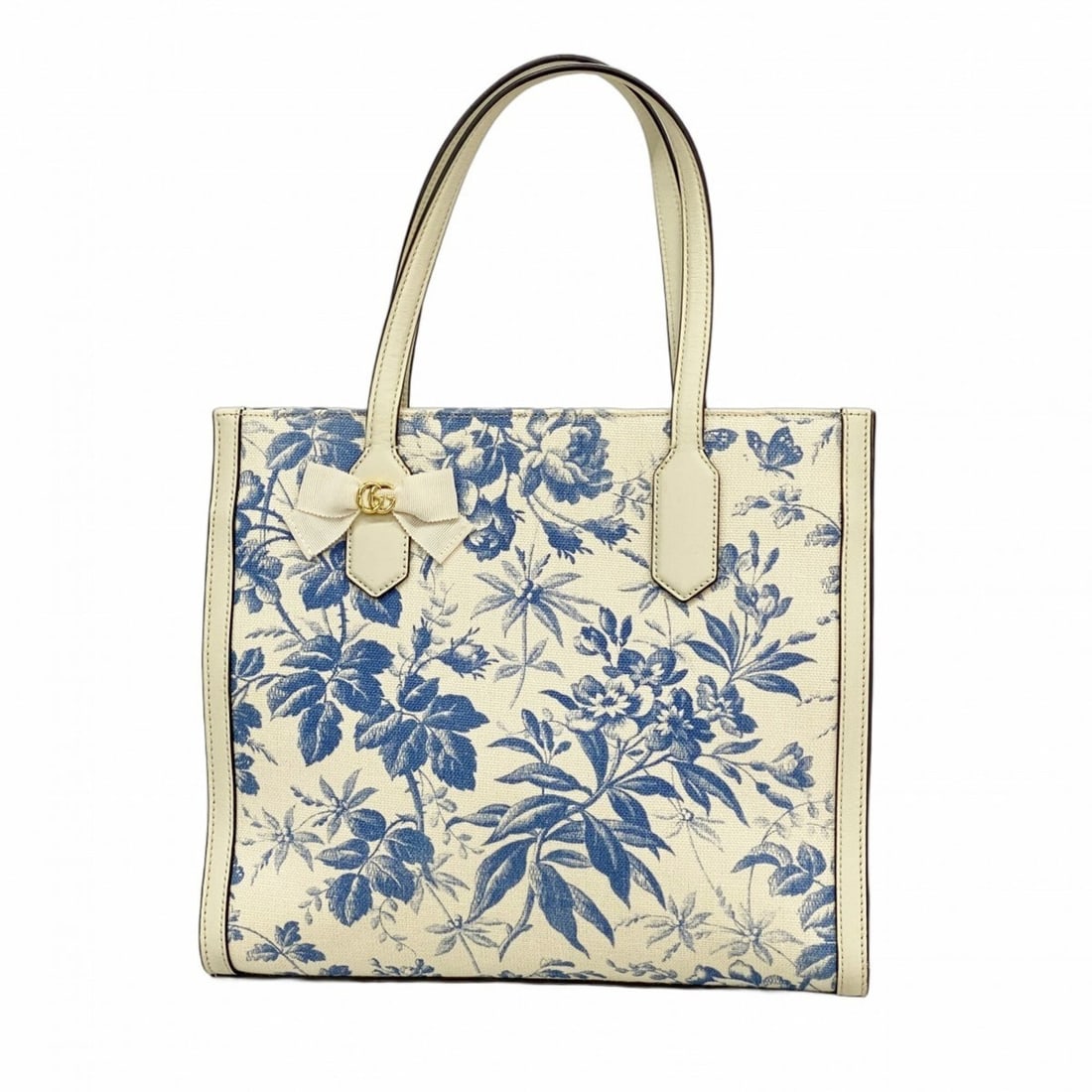 Gucci Tote Bag Herbarium 432684 Canvas White Blue Women's: --- Catalog ---Category: SizeSize (HxWxD): 29cm x 32cm x 8cm / 11.41'' x 12.59'' x 3.14''Category: DesignType: Tote bagColor: Blue, WhiteGender: WomenMaterial: Canvas Hardware Color: GoldCategory: Gen