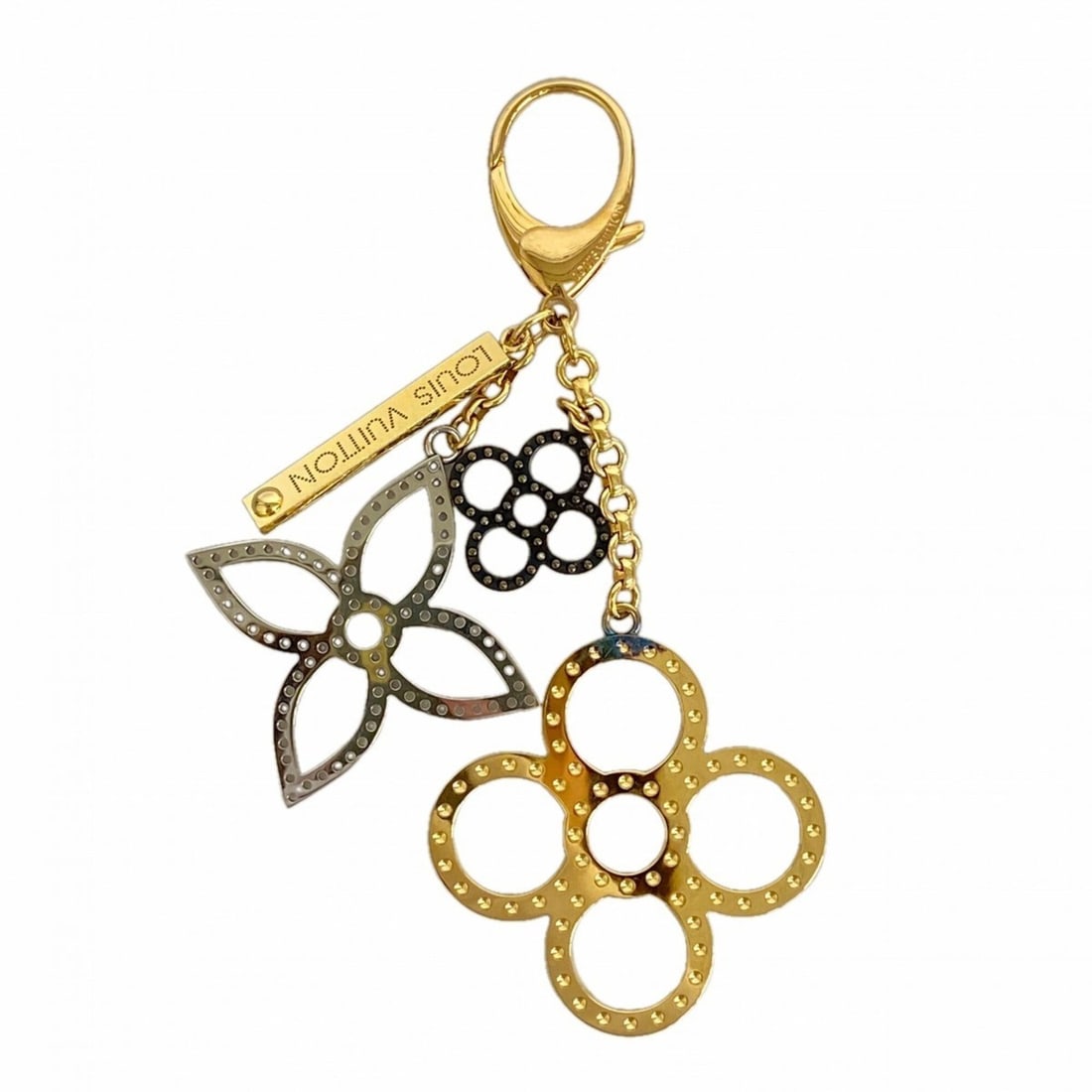 Louis Vuitton Keychain Charm Bijou Sac Tabage M66350 Gold Silver Women's (1 of 13)