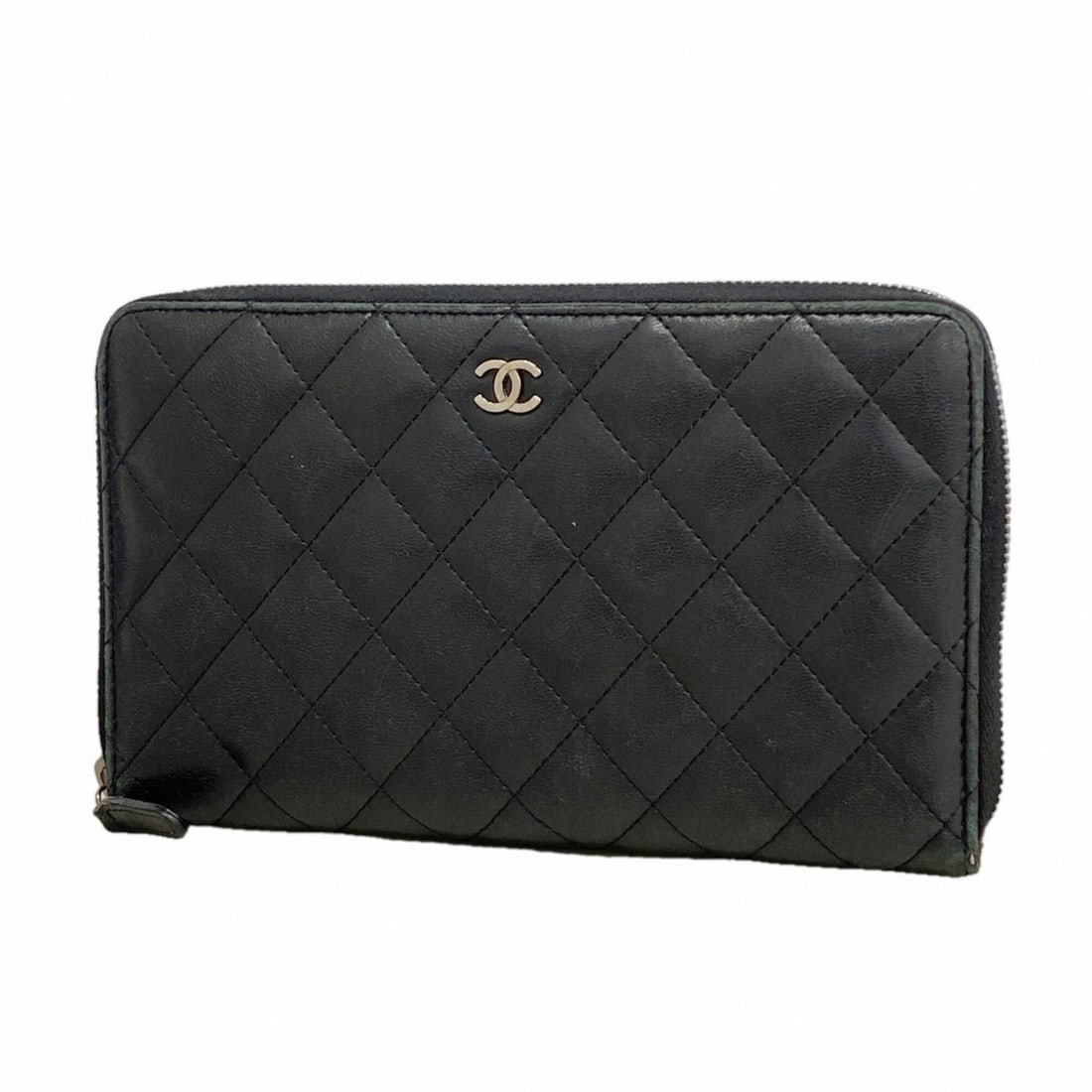 Chanel Matelassé Lambskin Long Wallet, Black, Women's: --- Catalog ---Category: SizeSize (HxWxD): 13cm x 20.5cm x 2.5cm / 5.11'' x 8.07'' x 0.98''Category: DesignType: Long wallet (bi-fold)Color: BlackGender: WomenMaterial: Leather Leather/Fur Type: Lambs