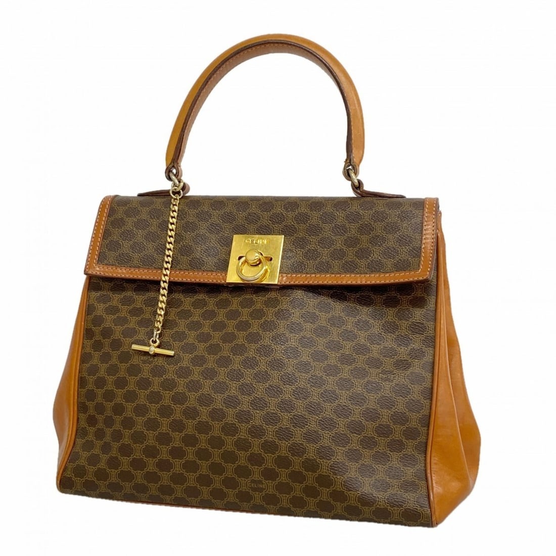 Celine Macadam Brown Handbag for Women: --- Catalog ---Category: SizeSize (HxWxD): 25cm x 29cm x 12cm / 9.84'' x 11.41'' x 4.72''Category: DesignType: HandbagColor: BrownGender: WomenMaterial: PVC Hardware Color: GoldCategory: GeneralBrand: