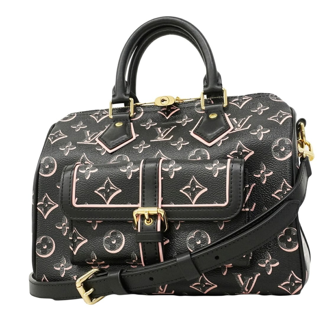 Louis Vuitton Monogram Fall for You Speedin' Dolière 25 Handbag M20852 Noir 2-way bag women (1 of 17)