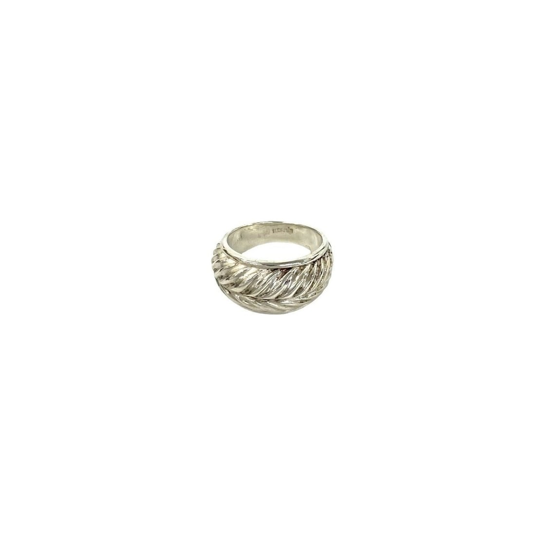 HERMES Vintage Leaf Ring, Sterling Silver 925, Accessory, Silver, 48283: --- Catalog ---Category: SizeJP Size: 11US Size: 6Category: DesignType: Band ringColor: SilverGender: WomenMaterial: Silver 925Category: GeneralBrand: Hermes--- Item List ---Section: ConditionRanking:
