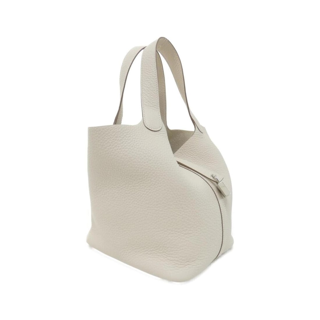 Hermes Picotin Lock MM 060991CK Handbag: --- Catalog ---Category: SizeSize (HxWxD): 22cm x 23cm x 17cm / 8.66'' x 9.05'' x 6.69''Category: DesignType: HandbagColor: WhiteGender: WomenMaterial: Taurillon clemence leather Hardware Color: