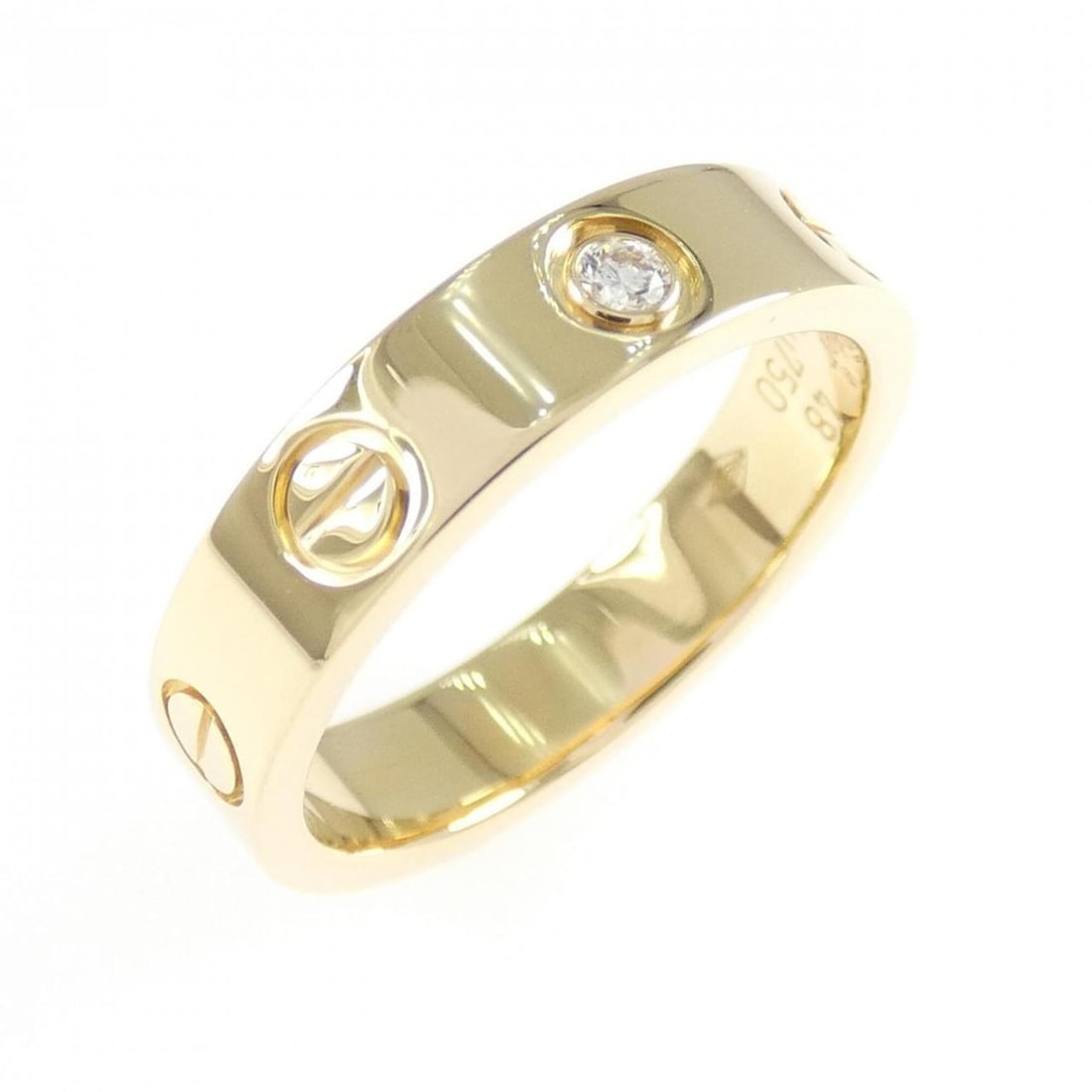 Cartier Mini Love 1P Ring: --- Catalog ---Category: SizeUS Size: 4.5Brand Size: 48Category: DesignType: Band ringStone: DiamondGender: WomenMaterial: Yellow gold (18K)Category: GeneralBrand: Cartier--- Item List ---Section:
