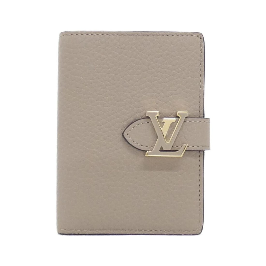 Louis Vuitton Taurillon LV Vertical Wallet Compact M82198: --- Catalog ---Category: SizeSize (HxWxD): 12cm x 9cm x 1.5cm / 4.72'' x 3.54'' x 0.59''Category: DesignType: Wallet (bi-fold)Color: GalleGender: WomenMaterial: Leather Category: GeneralBrand: Louis
