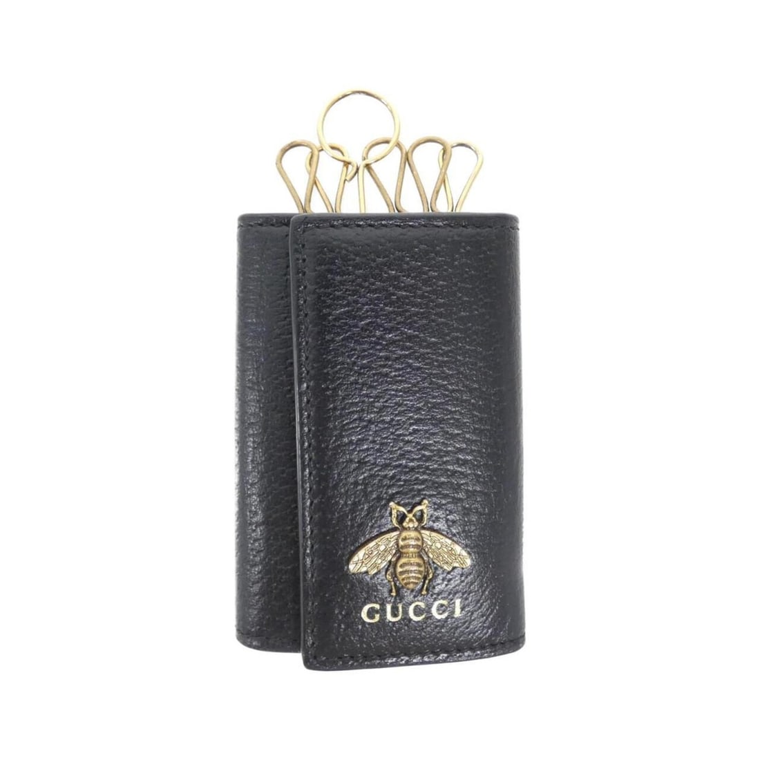 Gucci ANIMALIER 523683 DJ20T Key Case: --- Catalog ---Category: DesignType: KeycaseColor: BlackGender: Women,MenMaterial: Leather Category: GeneralBrand: GucciCategory: Physical PropertiesSize (HxWxD): 10cm x 6cm x 1.5cm / 3.93'' x 2.36''