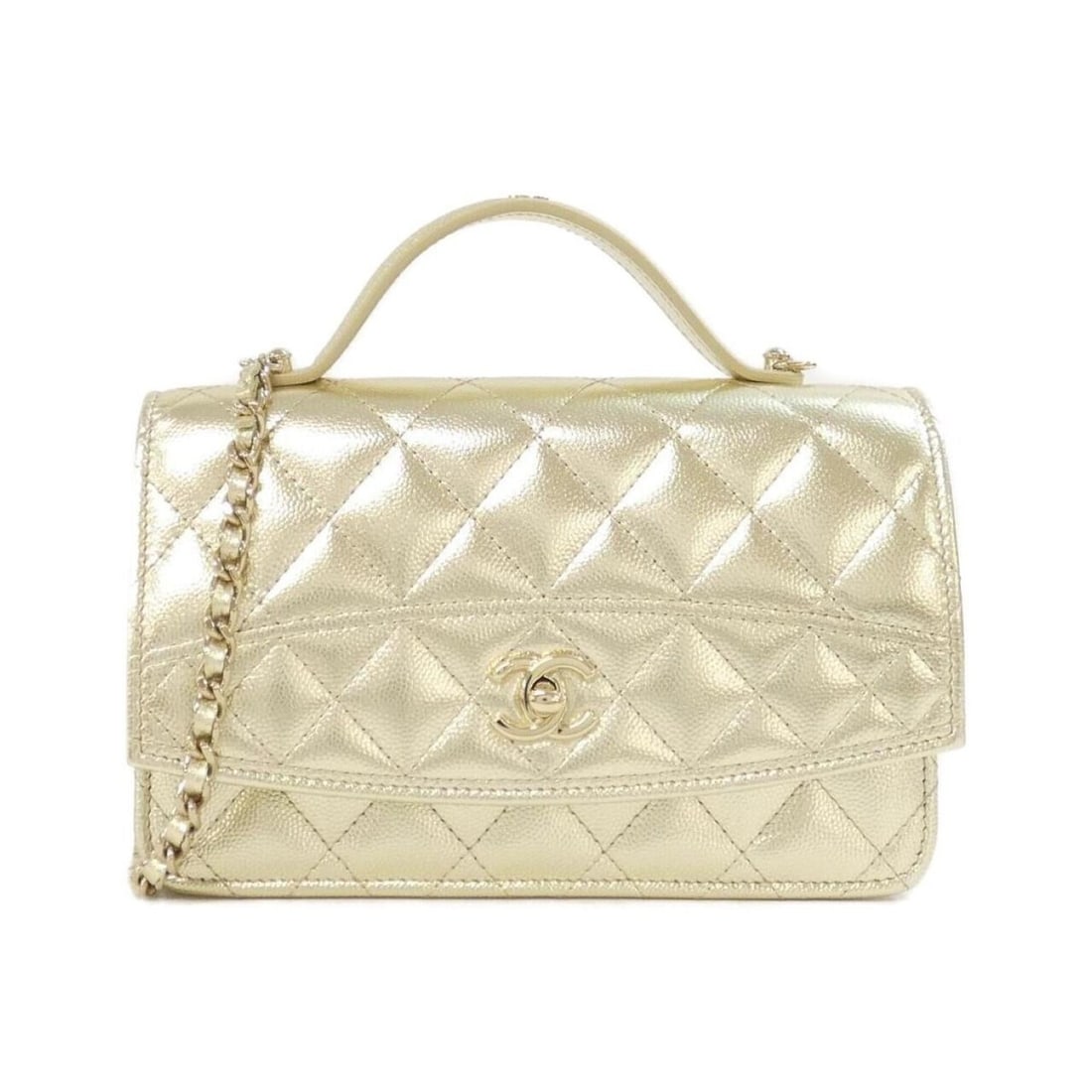Chanel AP4401 Wallet Chain: --- Catalog ---Category: SizeSize (HxWxD): 12cm x 19cm x 4.5cm / 4.72'' x 7.48'' x 1.77''Category: DesignType: Chain/Shoulder walletColor: GoldGender: WomenMaterial: Grained Calfskin Category:
