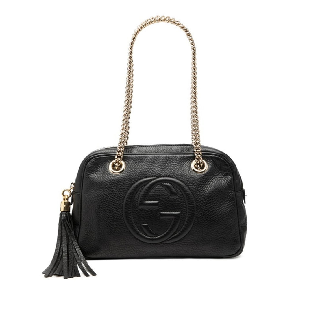 Gucci Soho Tassel Chain Shoulder Bag 308983 Black Leather Women's GUCCI: --- Catalog ---Category: SizeSize (HxWxD): 18cm x 27cm x 8cm / 7.08'' x 10.62'' x 3.14''Category: DesignType: Shoulder bagColor: BlackGender: WomenMaterial: Leather Category: GeneralMPN: 308983Brand: 
