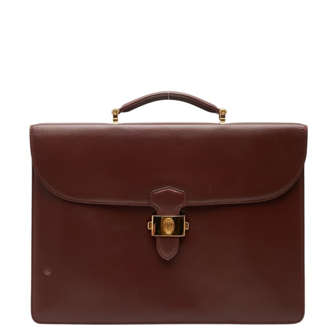Cartier Must Line Business Bag Briefcase Wine Red Bordeaux Leather Women's CARTIER: --- Catalog ---Category: SizeSize (HxWxD): 27cm x 37.5cm x 5.5cm / 10.62'' x 14.76'' x 2.16''Category: DesignType: BriefcaseColor: Bordeaux, Wine redGender: WomenMaterial: Leather Category: GeneralBra