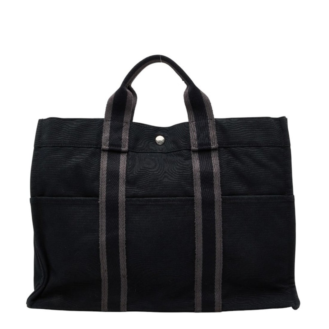Hermes Fourre-Tout Tote MM Handbag Bag Black Gray Canvas Women's HERMES: --- Catalog ---Category: SizeSize (HxWxD): 30cm x 42cm x 11cm / 11.81'' x 16.53'' x 4.33''Category: DesignType: Handbag, Tote bagColor: Black, GrayGender: WomenMaterial: Canvas Category: GeneralBrand:
