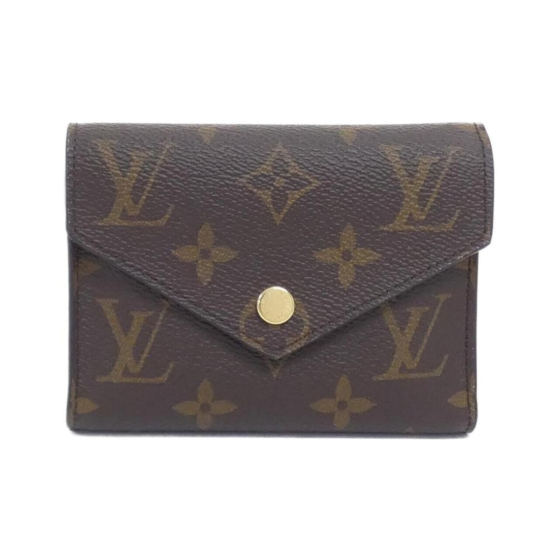 Louis Vuitton Monogram Portefeuille Victorine M62472 Wallet: --- Catalog ---Category: SizeSize (HxWxD): 9cm x 12cm x 1cm / 3.54'' x 4.72'' x 0.39''Category: DesignType: Wallet (tri-fold)Color: MarronGender: Men,WomenMaterial: Coated canvas Category: