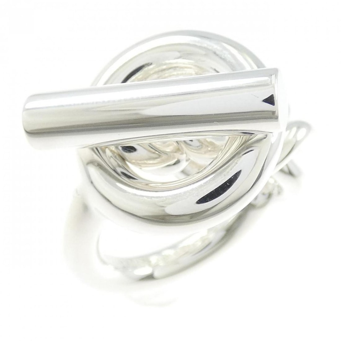 Hermes Hermès Croisette Ring: --- Catalog ---Category: SizeJP Size: 9US Size: 5Category: DesignColor: SilverGender: WomenMaterial: Silver 925Category: GeneralMPN: H104587BBrand: Hermes--- Item List ---Section: ConditionRanking: