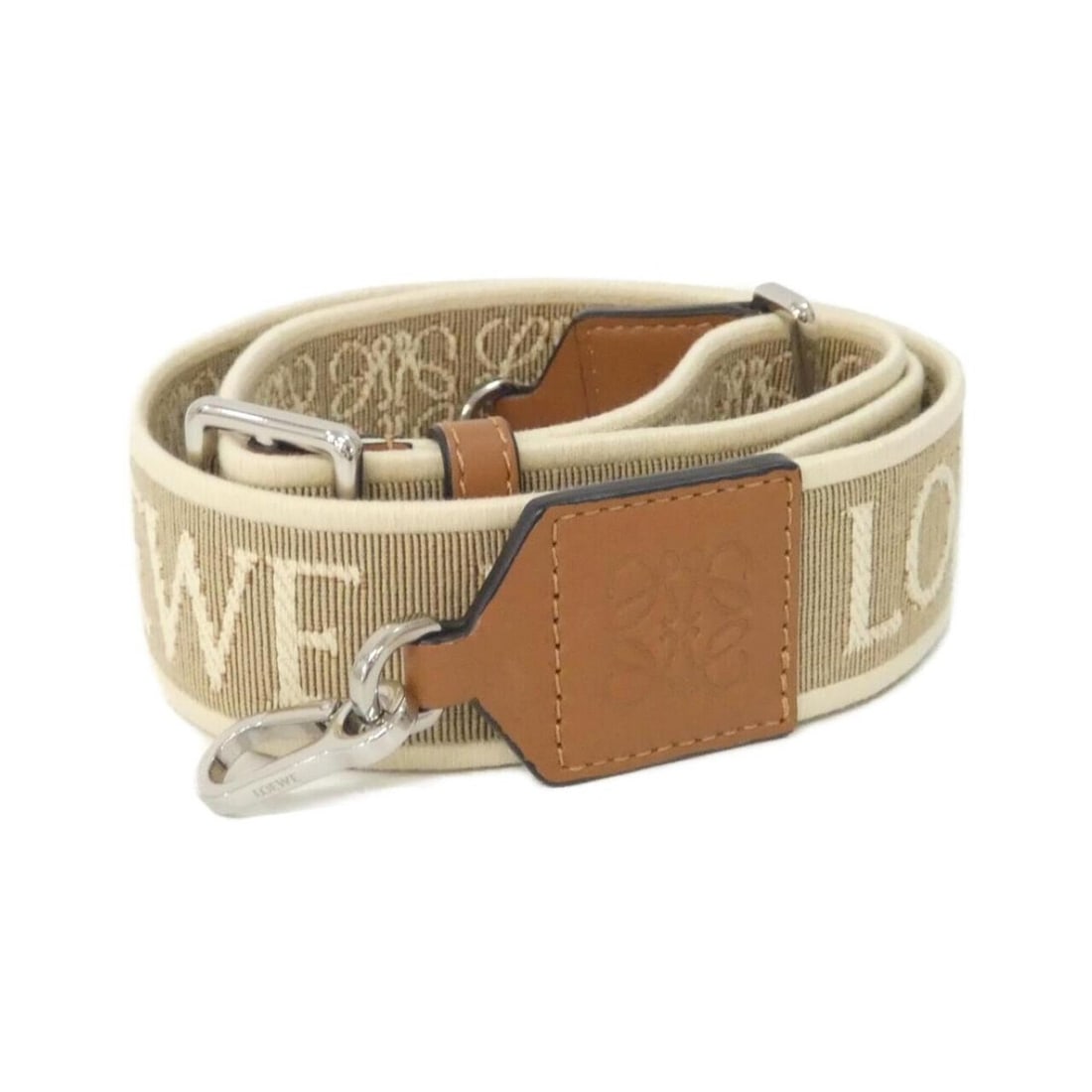 Loewe C073T87X01 Strap: --- Catalog ---Category: SizeHandle/Strap Length: 105cm / 41.33''Category: DesignType: StrapColor: BeigeGender: Men,WomenMaterial: Canvas, LeatherLeather/Fur Type: CalfskinCategory: GeneralMPN: