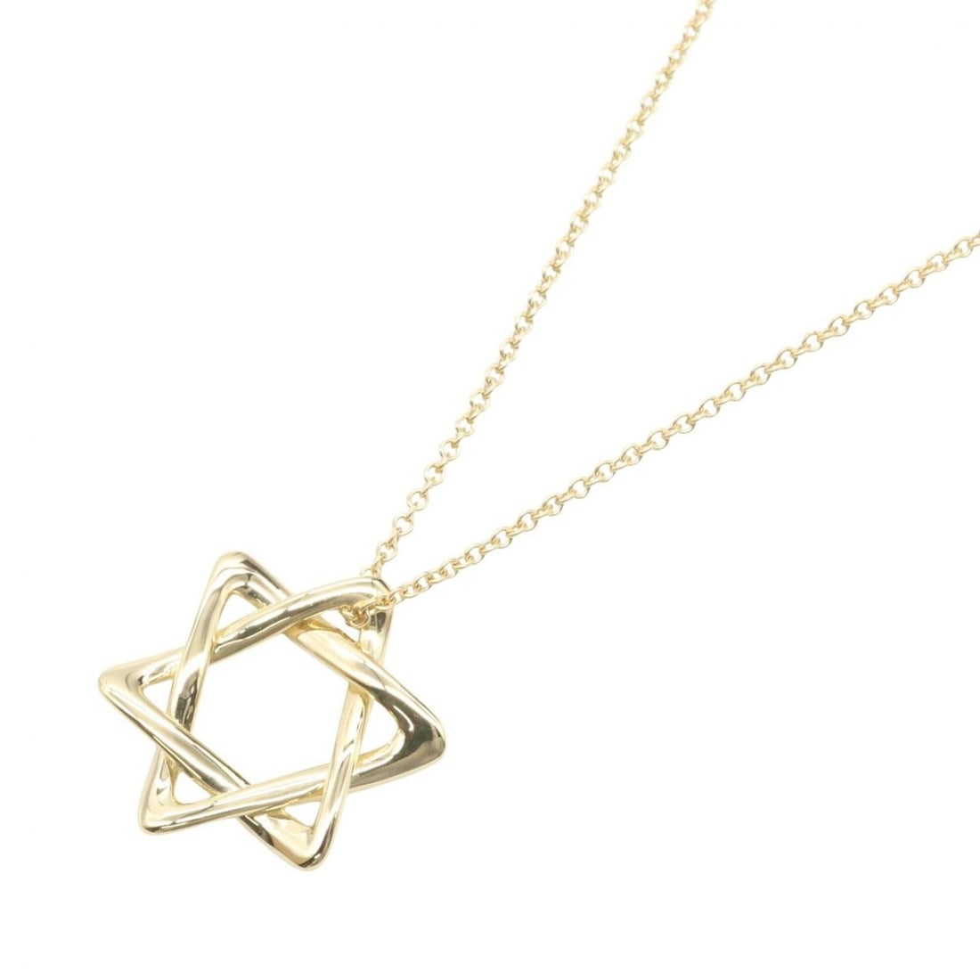 Tiffany & Co. Star of David Necklace, 18K (Yellow Gold), Women's Jewelry, Gold Tone (1 of 10)