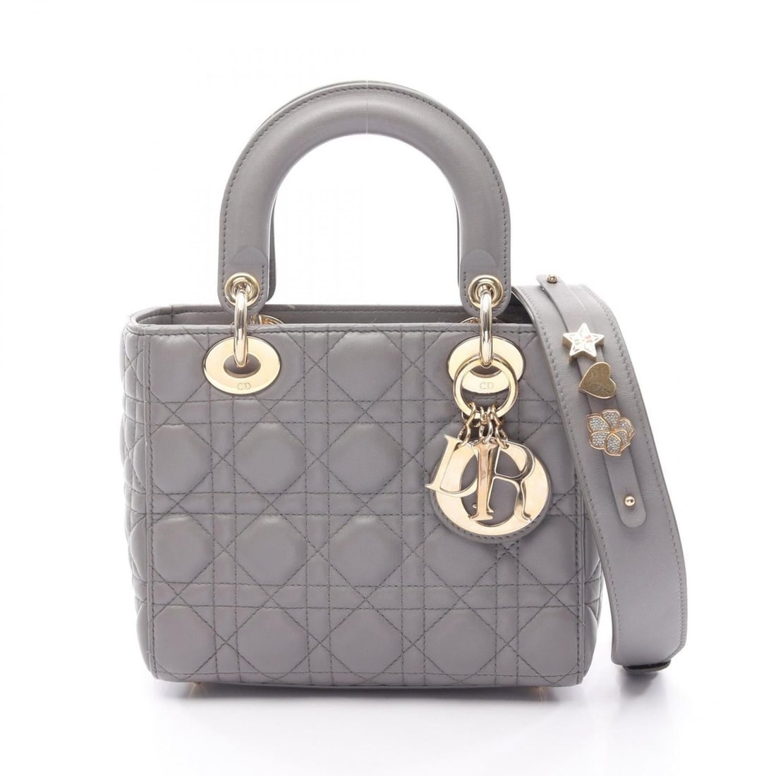 Christian Dior Dior LADY DIOR MY ABCDIOR Lady Small Cannage 2-Way Handbag Leather Women's Gray: --- Catalog ---Category: SizeSize (HxWxD): 17cm x 20cm x 8cm / 6.69'' x 7.87'' x 3.14''Category: DesignType: HandbagColor: GrayGender: WomenMaterial: Leather Category: GeneralBrand: Christian Dior--- 