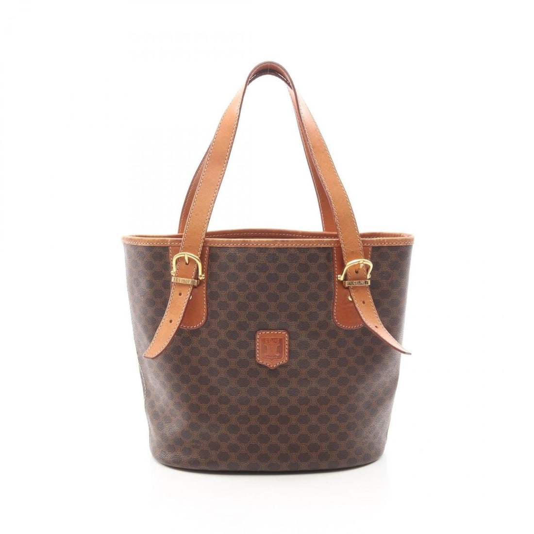 Celine Macadam Tote Bag Handbag, Coated Canvas Leather, Women's, Brown (1 of 17)