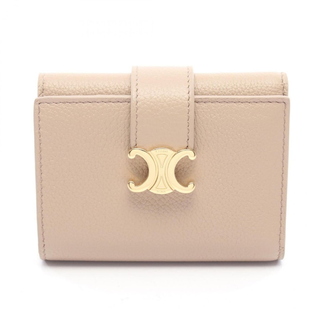 Celine Fine Strap Nino Tri-fold Wallet, Leather, Women's, Beige, 10M963GHH (1 of 16)
