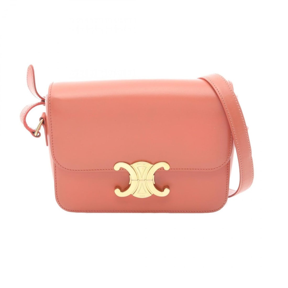 Celine Teen Triomphe Handbag Shoulder Bag Leather Women's Orange 188423BF4 (1 of 13)