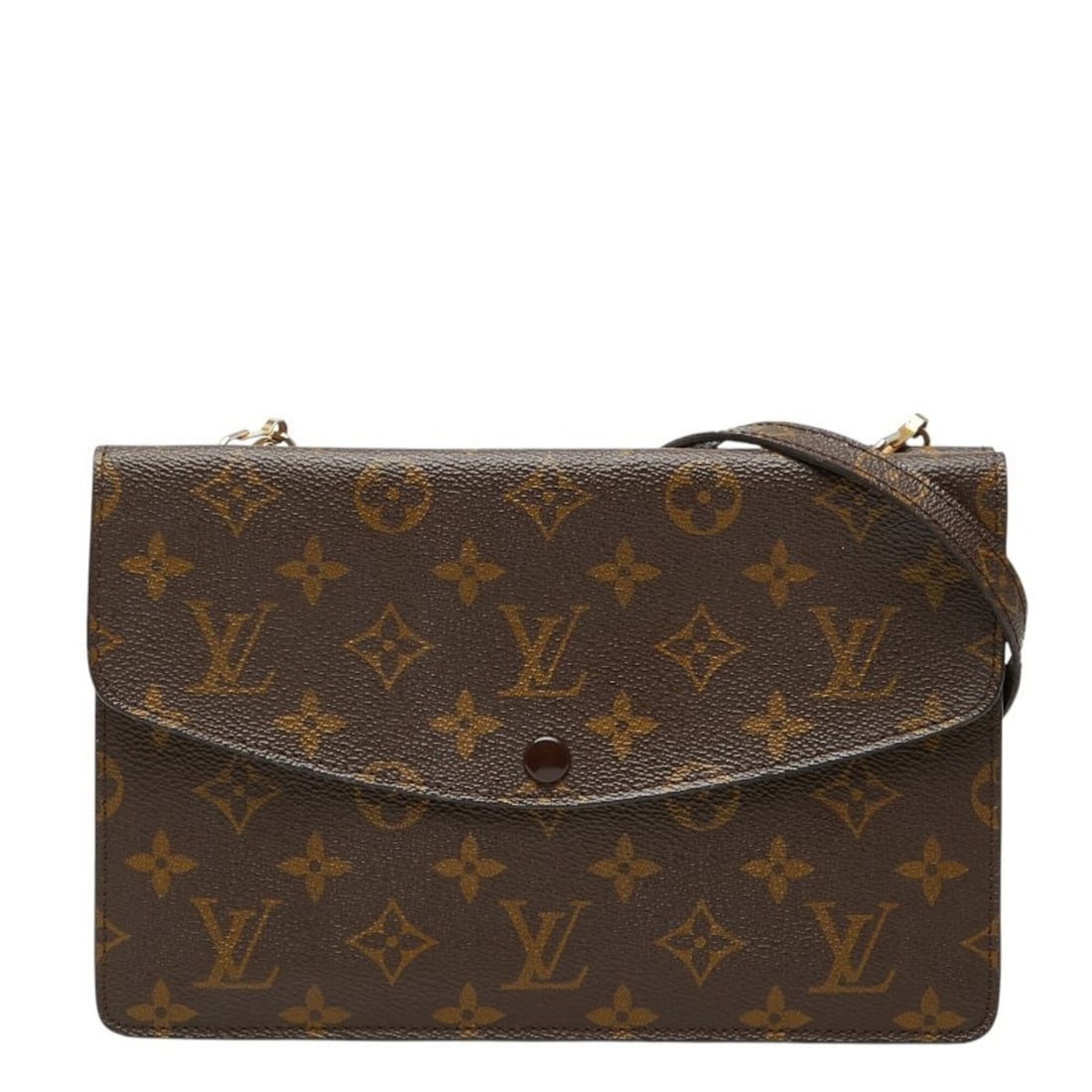 Louis Vuitton Monogram Double Rabba Crossbody Shoulder Bag M51815 Brown Women's LOUIS VUITTON: --- Catalog ---Category: SizeSize (HxWxD): 15cm x 24cm x 1.5cm / 5.9'' x 9.44'' x 0.59''Category: DesignType: Shoulder bagColor: BrownGender: WomenMaterial: PVC Category: GeneralMPN: M51815Brand: