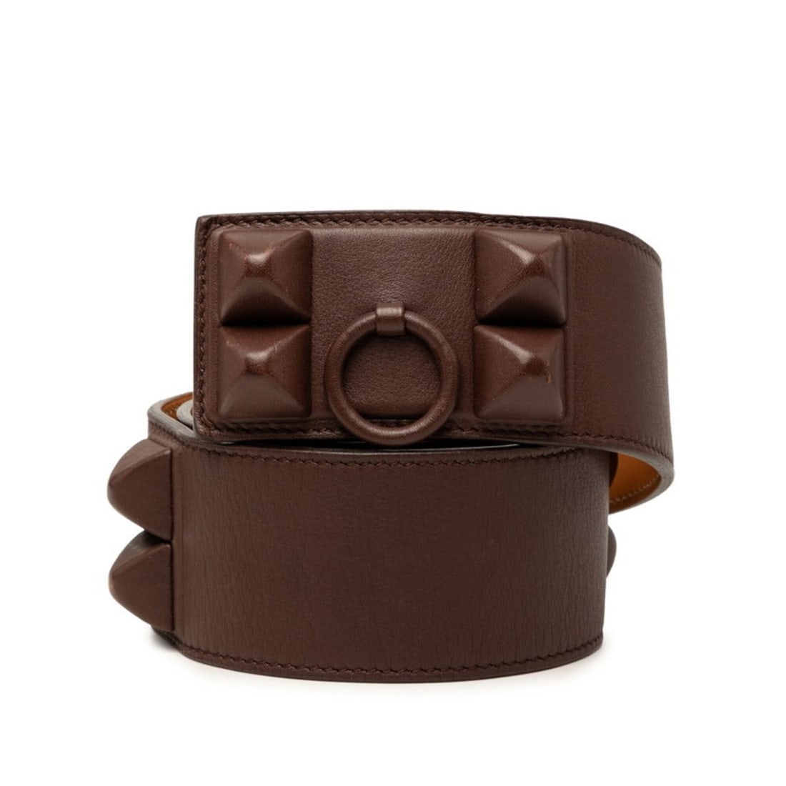 Hermes Collier de Chien Belt, Size: 80, Brown Leather, Women's.: --- Catalog ---Category: SizeLength: 77cm - 82cm / 30.31'' - 32.28''Category: DesignType: Standard beltColor: BrownGender: WomenMaterial (Strap): Leather Category: GeneralBrand: Hermes--- Item List
