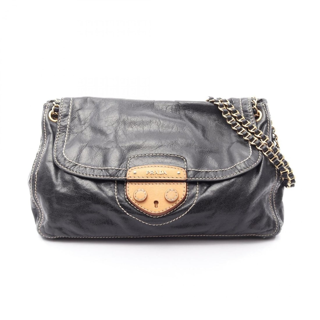 Prada VITELLO SHINE Shoulder Bag/Handbag, Leather, Women's, Black (BR4657): --- Catalog ---Category: SizeSize (HxWxD): 24cm x 37cm x 12cm / 9.44'' x 14.56'' x 4.72''Category: DesignType: Handbag, Shoulder bagColor: BlackGender: WomenMaterial: Leather , Nylon Category: