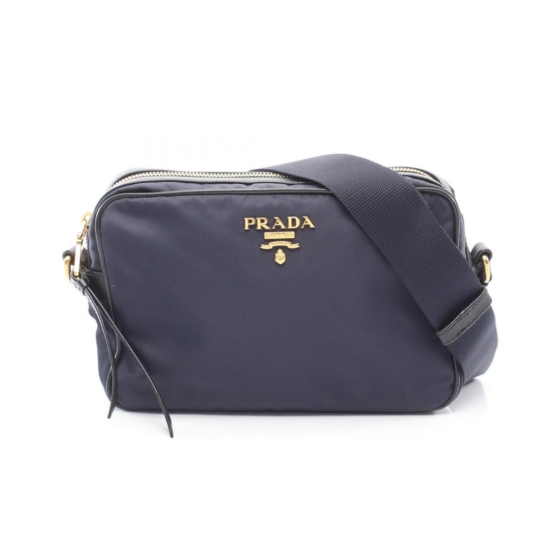 Prada TESSUTO SOFT CALF Shoulder Bag/Handbag, Nylon and Leather, Women's, Navy/Black, 1BH089: --- Catalog ---Category: SizeSize (HxWxD): 15cm x 22cm x 8cm / 5.9'' x 8.66'' x 3.14''Category: DesignType: Handbag, Shoulder bagColor: Black, NavyGender: WomenMaterial: Leather , Nylon Category: