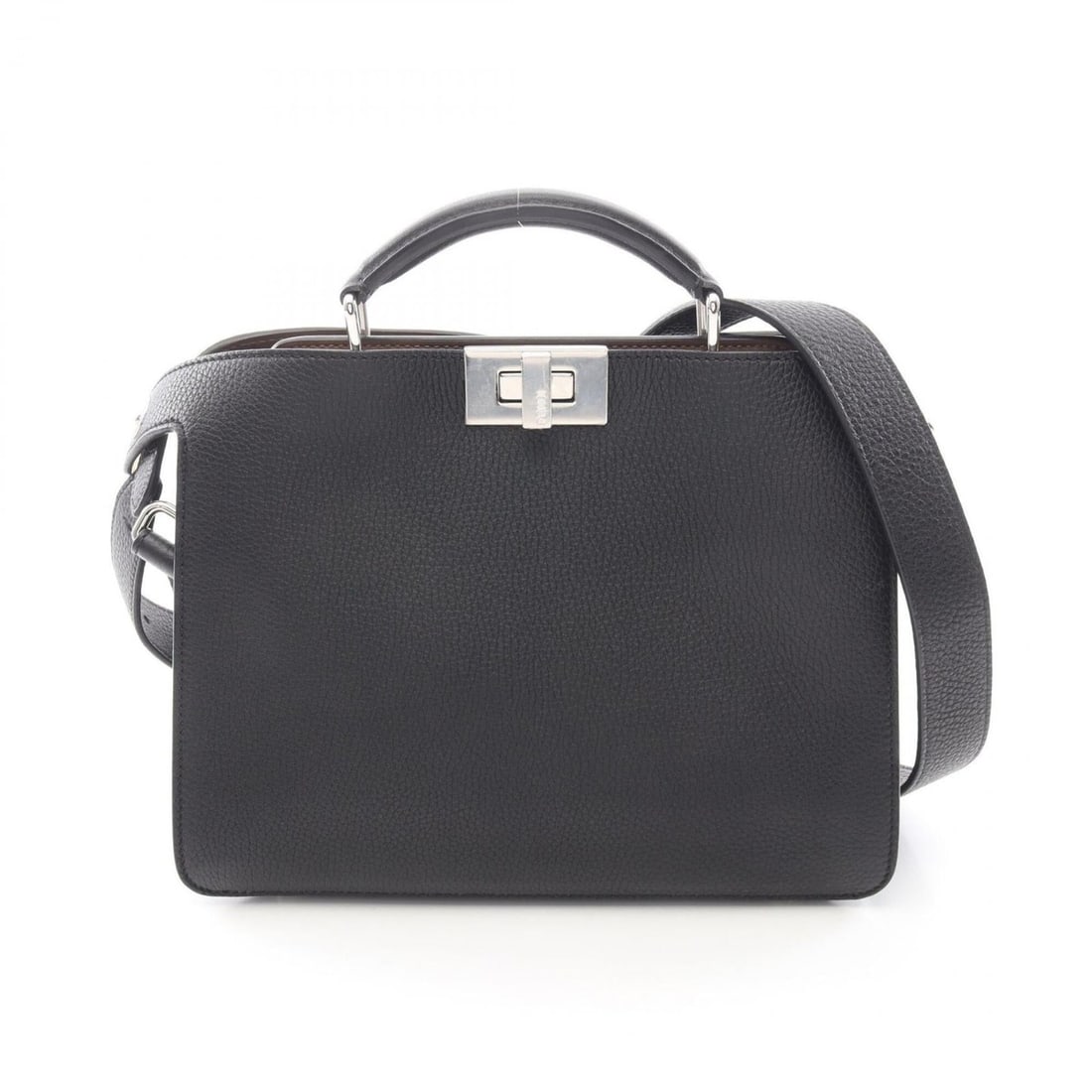 Fendi Peekaboo ISeeU Small 2-Way Handbag, Leather, Women's, Black, 7VA530AFC3F1EGZ: --- Catalog ---Category: SizeSize (HxWxD): 20cm x 26cm x 4.5cm / 7.87'' x 10.23'' x 1.77''Category: DesignType: Handbag, PouchColor: BlackGender: WomenMaterial: Leather Category: GeneralMPN: