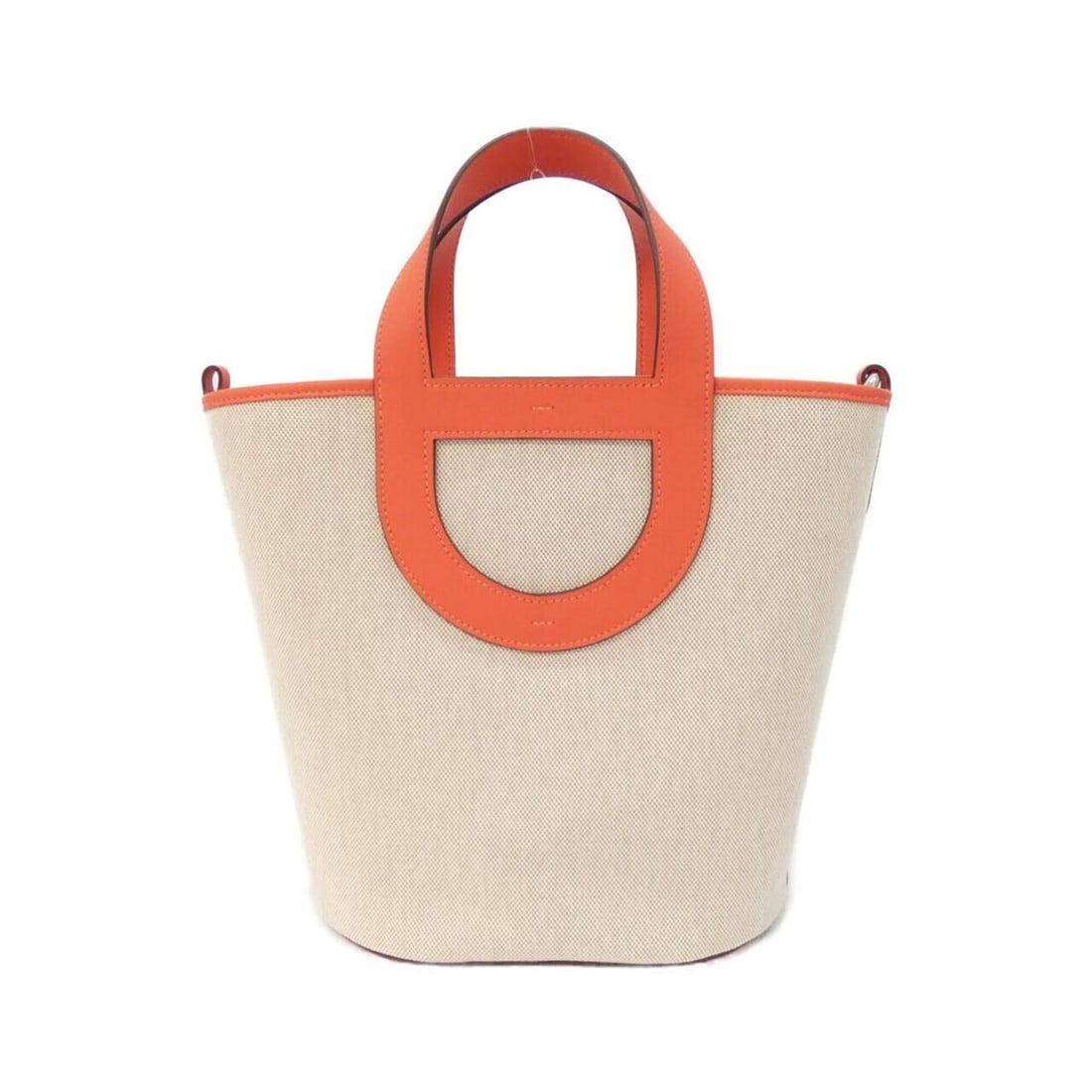 Hermes In The Loop 23cm 085693CK Handbag: --- Catalog ---Category: SizeSize (HxWxD): 25cm x 29cm x 15cm / 9.84'' x 11.41'' x 5.9''Category: DesignType: HandbagColor: Beige, Ecru, OrangeGender: Women,MenMaterial: Toile H , Swift leather