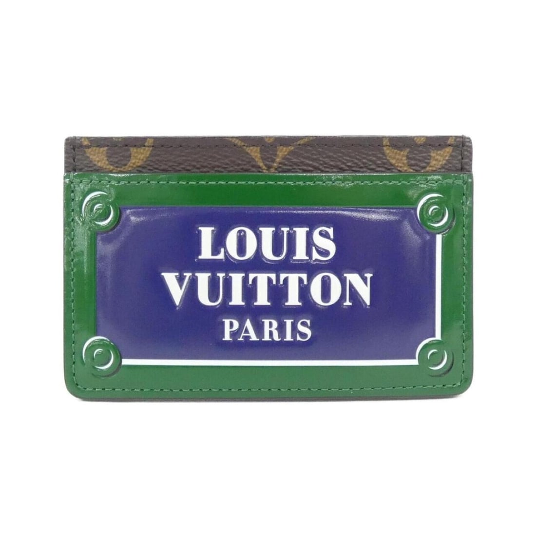Louis Vuitton Monogram (LV Street Signature) Porte Cartes Simple M82693 Business Card Holder/Card: --- Catalog ---Category: DesignType: Card caseColor: Green, MarronGender: Women,MenMaterial: Coated canvas , Leather Leather/Fur Type: CalfskinCategory: GeneralMPN: M82693Brand: Louis