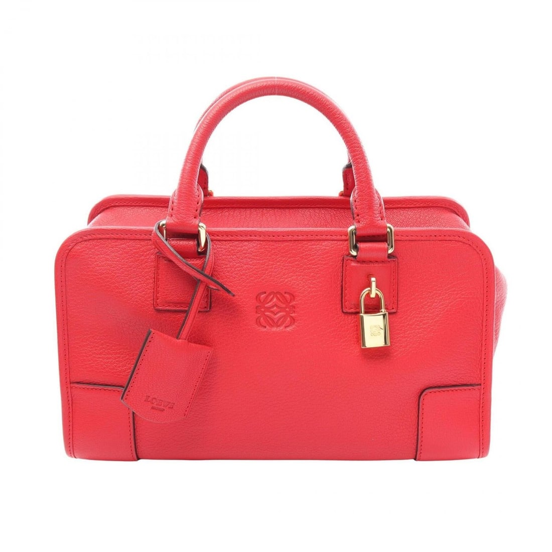 Loewe Amazona 28 Handbag, Leather, Women's, Red: --- Catalog ---Category: SizeSize (HxWxD): 16cm x 29cm x 12cm / 6.29'' x 11.41'' x 4.72''Category: DesignType: HandbagColor: Red colorGender: WomenMaterial: Leather Category: GeneralBrand: Loewe---