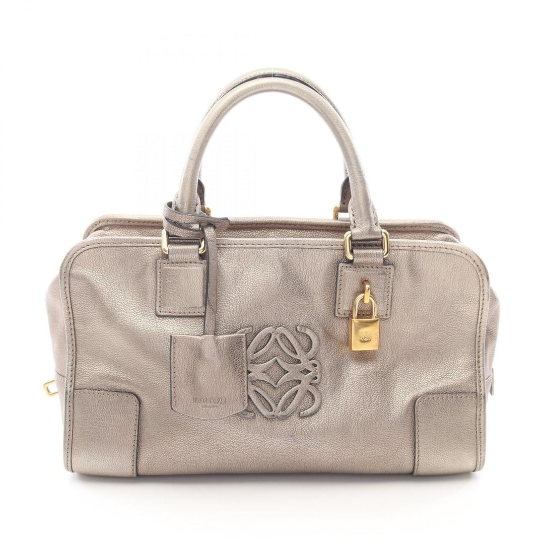 Loewe Amazona 28 Handbag, Leather, Women's, Gold Tone: --- Catalog ---Category: SizeSize (HxWxD): 16cm x 29cm x 12.5cm / 6.29'' x 11.41'' x 4.92''Category: DesignType: HandbagColor: GoldGender: WomenMaterial: Leather Category: GeneralBrand: Loewe--- Item