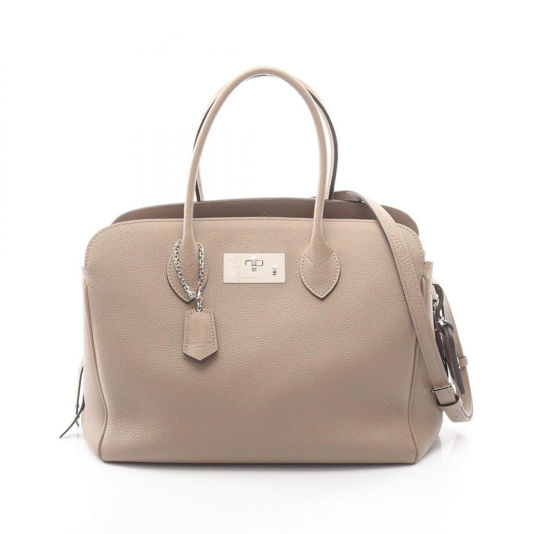 Louis Vuitton Mira MM Tourterelle 2-Way Handbag, Taurillon Leather, Women's, Beige, M51685 (1 of 16)