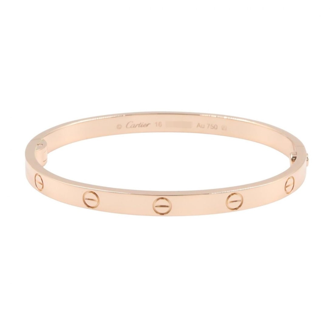 Cartier Love Bracelet, 18K Pink Gold (PG), Women's, Tone, B6081417: --- Catalog ---Category: SizeLength: 14.5cm / 5.7''Category: DesignType: Charm braceletColor: GoldGender: WomenMaterial: Pink gold (18K)Category: GeneralMPN: B6081417Brand: Cartier--- Item List ---Sec