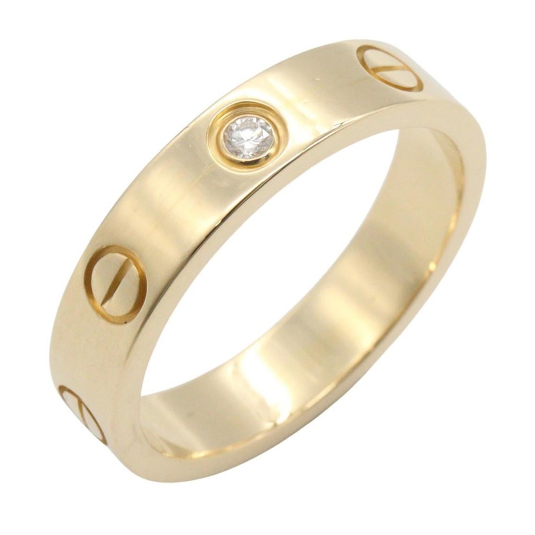 Cartier Mini Love Ring 1PD - 18K (Yellow Gold) Diamond Women's Gold Tone Clear (1 of 12)